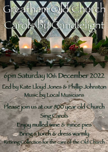Carols by Candlelight poster 2022